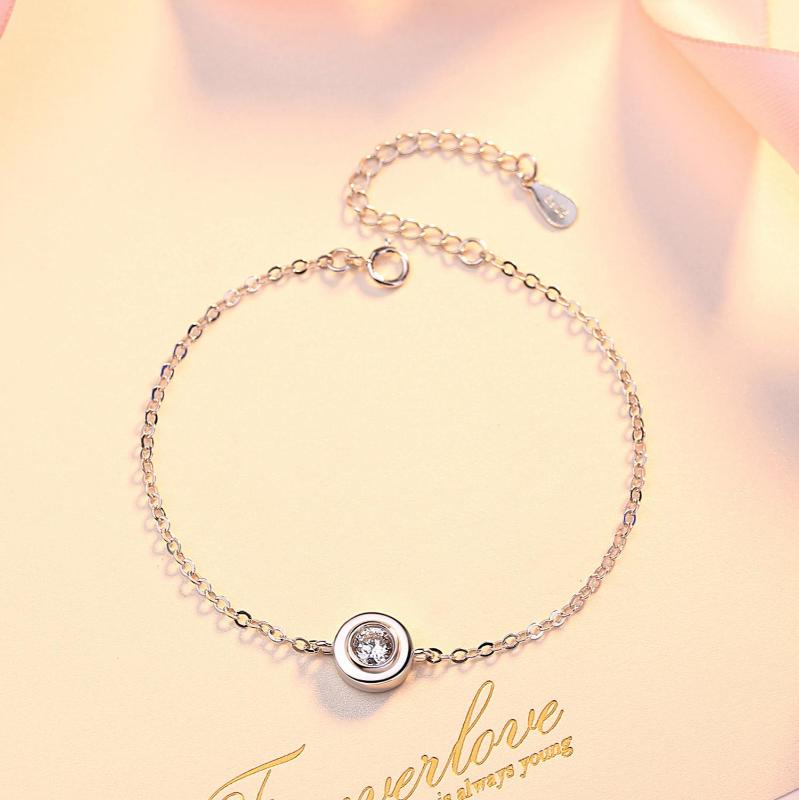 

Round Shine Bracelet Simple Charms Round Bangles Accessories Design for Sophisticated Women Jewelry Gift