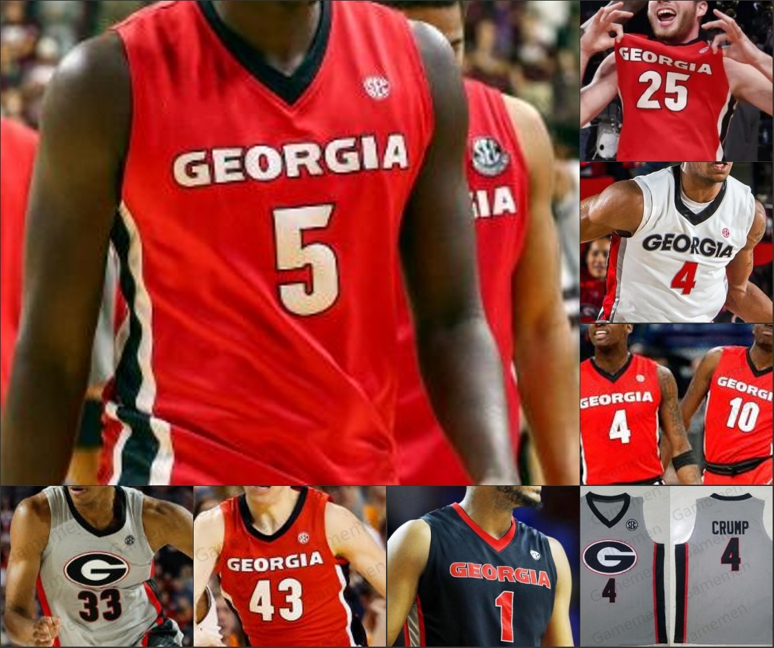 

Georgia Bulldogs basketball 10 Toumani Camara 11 Jaxon Etter 14 Tye Fagan 15 Sahvir Wheeler 24 Rodney Howard UGA stitched Jersey, Black