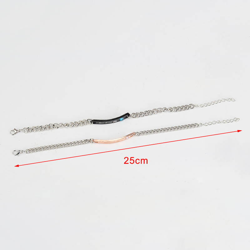 

1pc/2pcs Lovers Couple Bracelets Titanium Steel Bracelets For Women Men Jewelry Gifts UND Sale