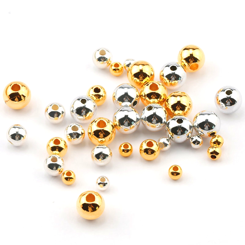 

4-8MM silver color gold color resin pearls beads Imitation round Pearls Beads for necklace Bracelet jewelry making DIY 30g/lot