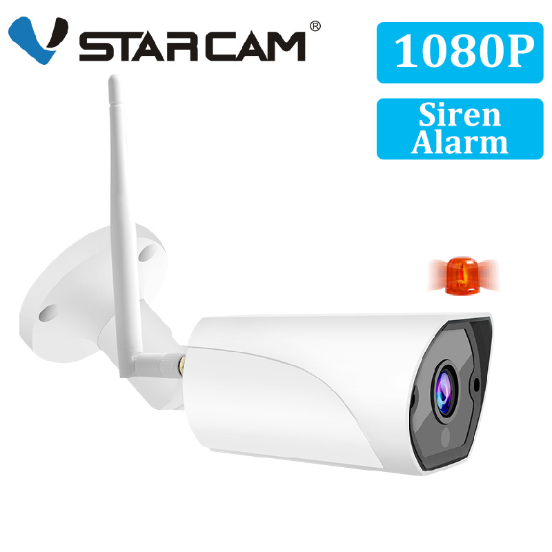 

1080P 2MP Outdoor Bullet IP Camera Wifi Surveillance Security Camera Motion Siren Alarm IP66 Waterproof IR CCTV Camera