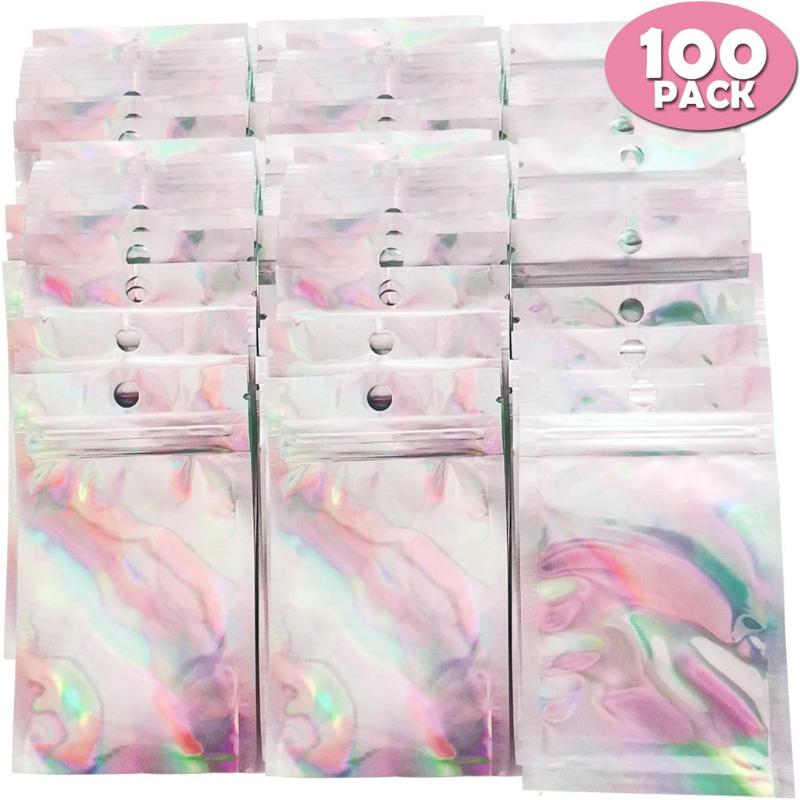 

100pcs Bags Sealed Aluminum Foil Storage Bags for Party Household Sealed Plastic Storage Pouch #BL1