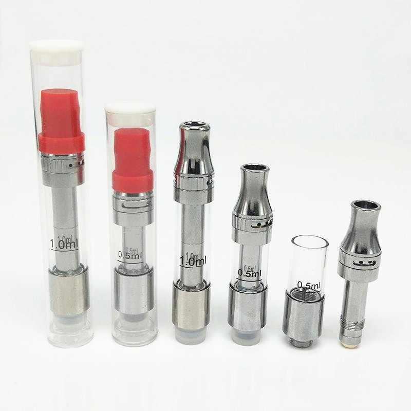 

high quality V9 atomizer 510 thread vape carts Cartridges No Leak ceramic coil vape cartridges glass tank atomizer thick oil vape pen