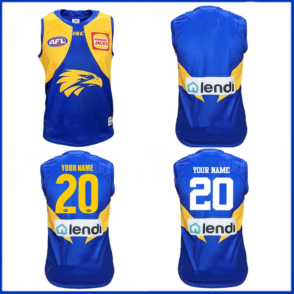 

2020 WEST COAST EAGLES AFL HOME GUERNSEY TRAINING JERSEY size S-3XL