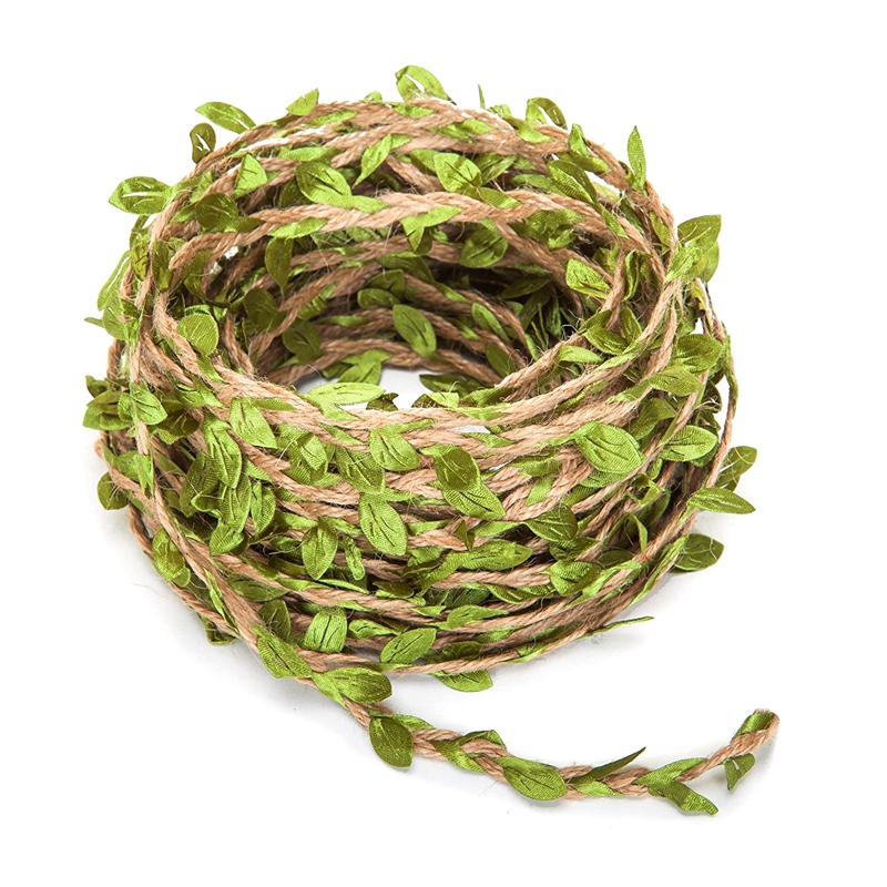 

BMBY-Artificial Leaves Garland - 20M - Rustic Foliage Liana Garden Artificial Foliage Decorations for Garden or Wedding, Green