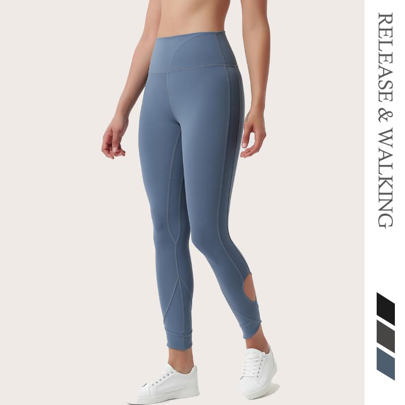 

R&W Pocket Women Sports Gym Yoga Running Ankle Pants Workout Quick Dry Squat Exercise Dance Leggings Legging Joggers Hip Up, Blue