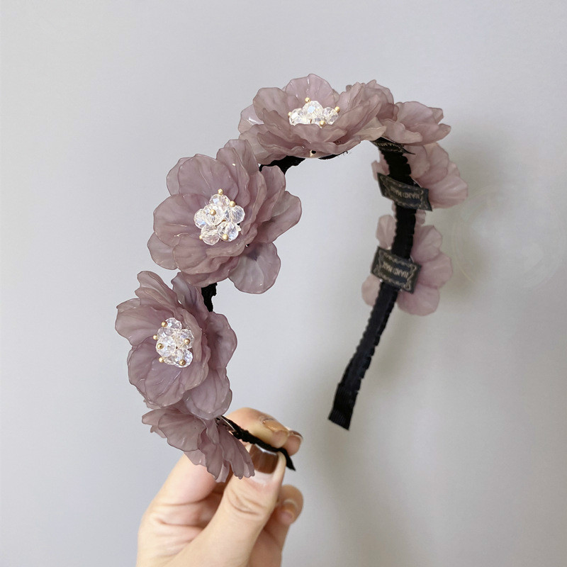 

2020 Fashion Resin Flowers Hair Bands Cute Wild Plastic Headbands for Women Classic Hair Hoop Bezel Bands Girls Wholesale