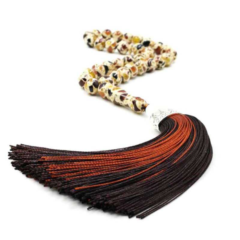 

Smell Tasbih resin rosary Muslim prayer beads misbaha Cotton tassel gift ramadan