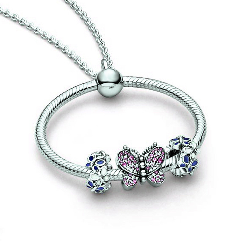 

Fashion Black Friday pendant necklace adapting pandora necklace & bracelet charms diy bead jewelry for women gift rose gold silver