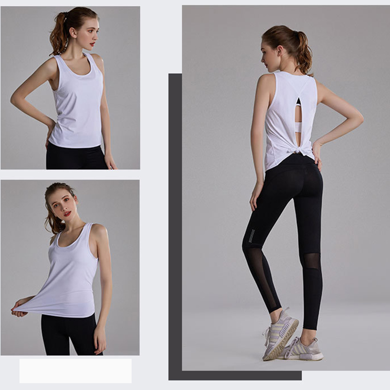 

Women Yoga Tops Quick-dry Running Women Workout Gym Clothes Sports Shirts Fitness Top Yoga Shirt Sportswear Back Strap, 07