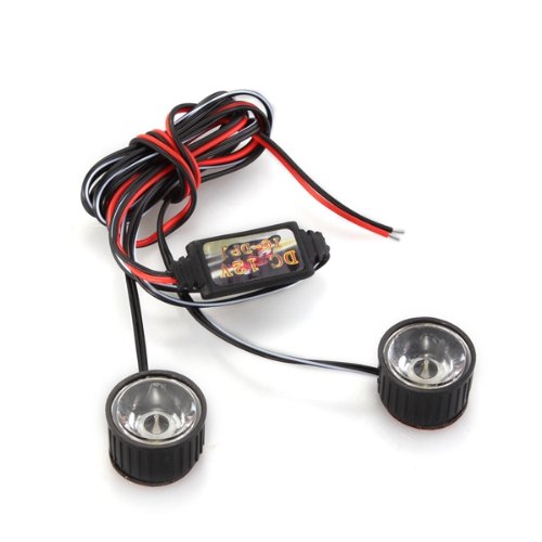 

White 2 LED Strobe warning light strobe light brake 3W