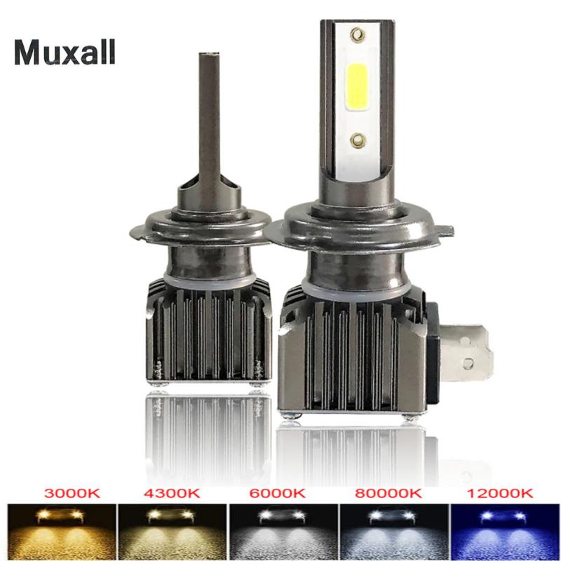 

Muxall 2pcs H7 H11 LED Car Headlight H4 H1 H8 9005 Car Front Bulb Super Bright White Beam 6000K 12V Modeling Fog Light Kit