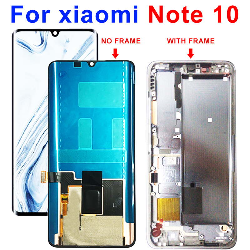 

6.47 inch SUPER AMOLED For Xiaomi Mi Note 10/M1910F4G LCD Display Touch Screen Digitizer Assembly replacement Repair parts