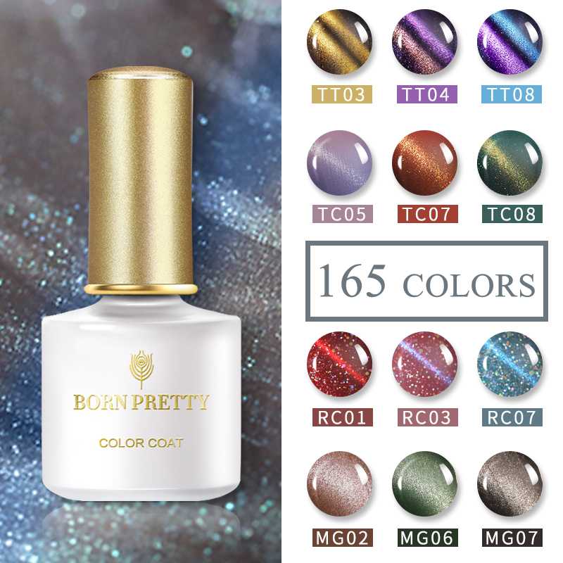 

BORN PRETTY Magnetic Gel Nail Polish 3D Cat Eye Effect Nail Polish 5D 9D Magnet Soak Off Art Gel Varnish Black Needed, Bp-mss01
