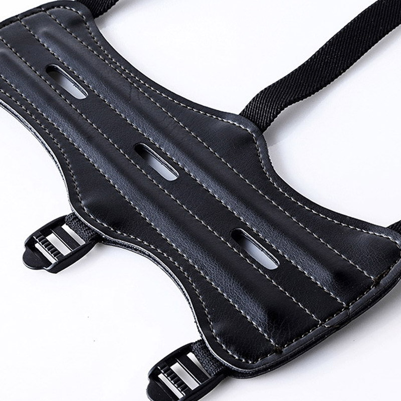 

PU Leather Strap Target Archery Arm Guard Safety Protection Gear Outdoor Hunting Supplies ED-shipping, Black