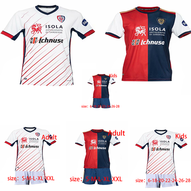 

Cagliari Calcio soccer jersey 2020 2021 CERRI JOAO PEDRO NAINGGOLAN NANDEZ PAVOLETTI anniversary HOT men+kids Football shirt, Army green