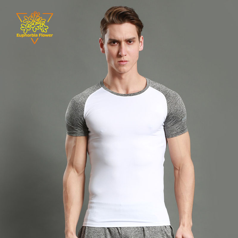

JS12002 Running Shirt Mens Short Sleeve Summer Casual Outdoor Shirt Men Sports T-Shirt Plus Size Sport Quick-Dry Breathable Top, Black