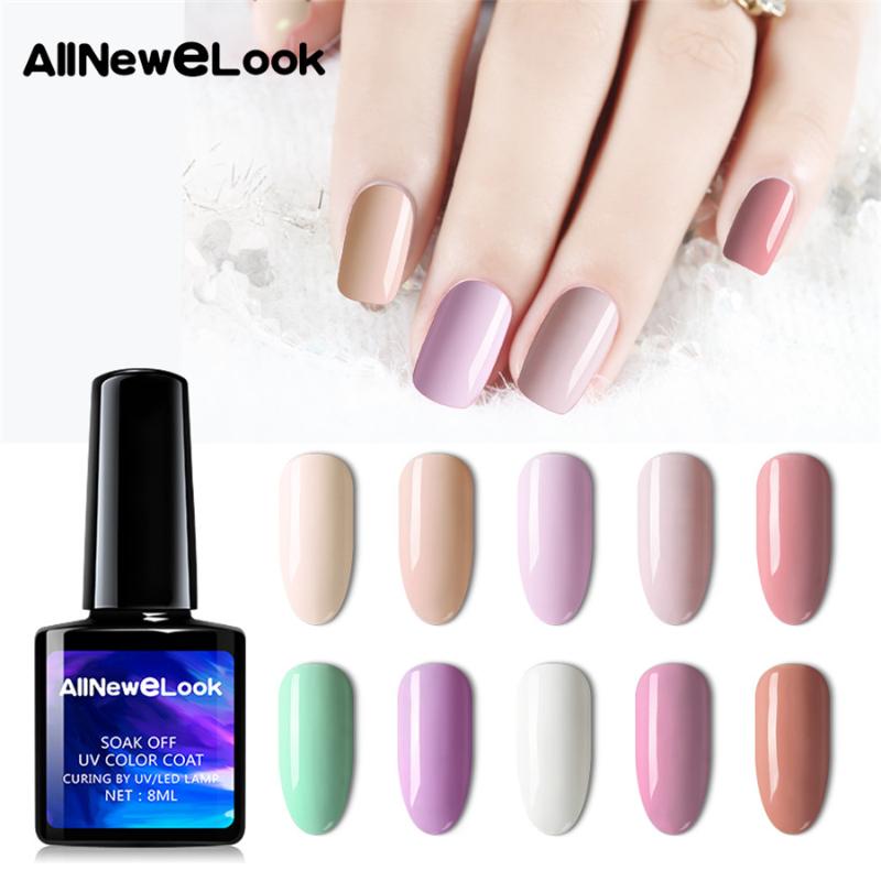 

AllNeweLook Gel Polish Nude Set UV Vernis Semi Permanent Primer 8ML Varnish Nail Art Manicure Gel Lak Nail Gelishpolish, A003