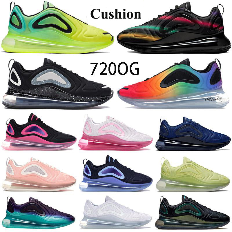 

Popular 720OG Men Women Running Shoes 72C sport Trainers Black Neon Streaks Volt midnight navy athletic pure platinum Sneakers, Grand purple