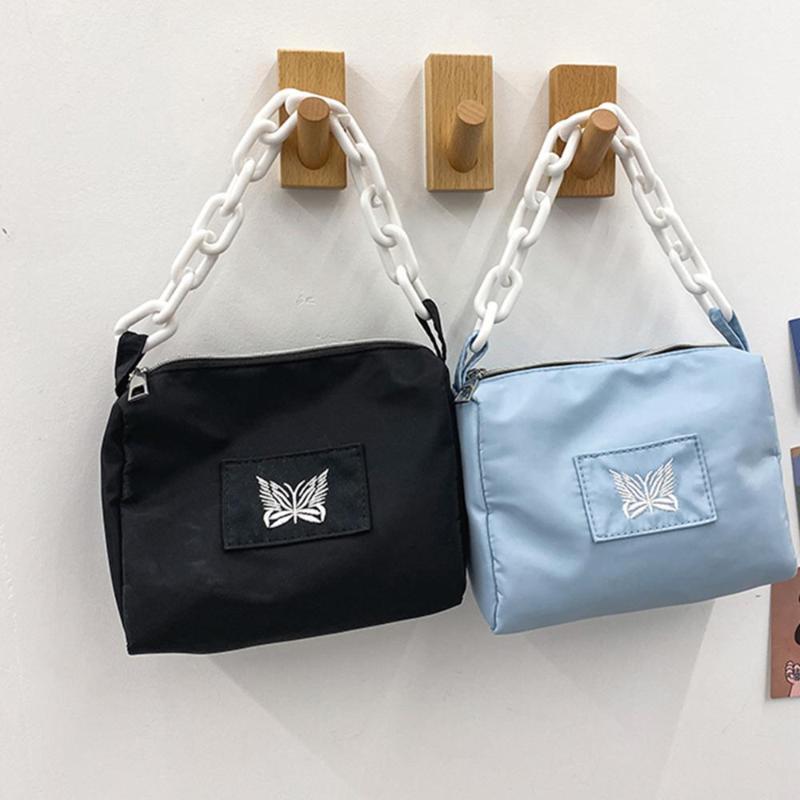 

Women Handbag Butterfly Acrylic Chain Underarm Shoulder Bag Casual Totes Purses Outdoor Shopping Accessaries Supplies, Black