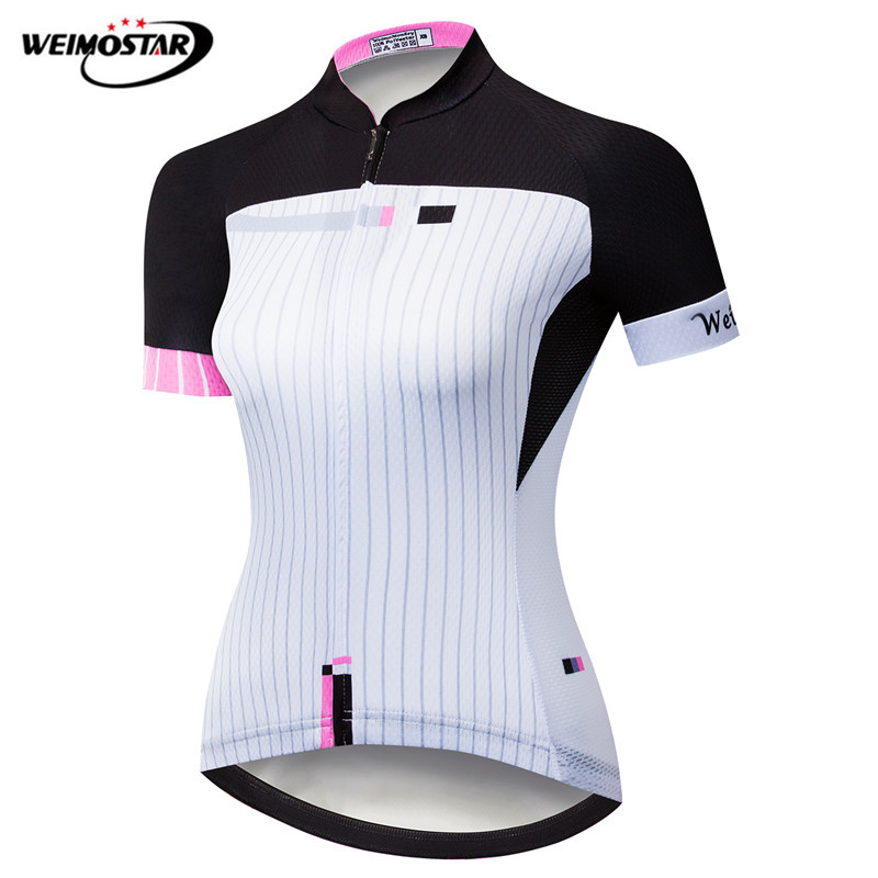

Weimostar Team Cycling Jersey Woman Summer Short Sleeve Pro Bicycle Clothing Quick Dry Bike mtb Jersey Tops, Model 1