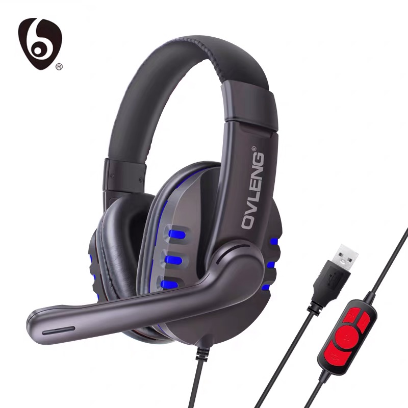 

OVLENG Q7 Wired Gaming Headset E-sports with Microphone Stereo Surrounded HiFi Headset for PC Laptop Computer USB Gamer