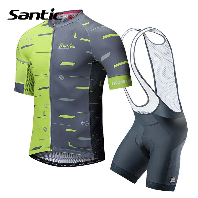 

Santic Summer Cycling Jersey Set Short Sleeve Cycling Clothing Men 2020 Pro Team Quick Dry Bike Jersey Bicycle Wear Suits Kit, Asian size