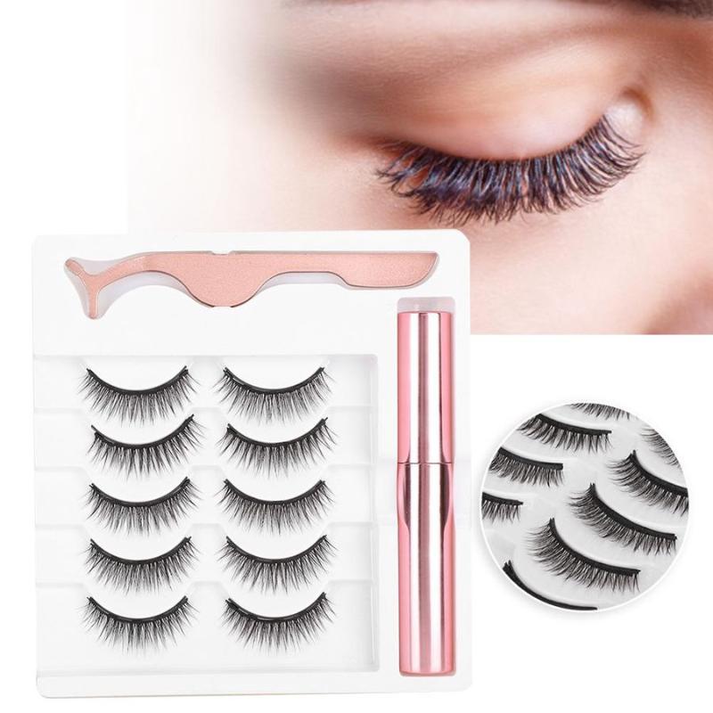 

Magnetic Eyelashes Mink False Lashes Magnetic Eyeliner Waterproof Liquid Tweezers Set Lasting Eyelash Makeup Tool