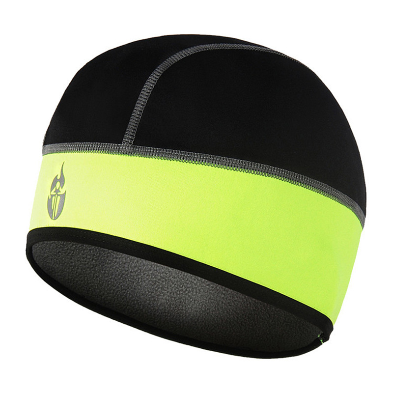 

Winter Outdoor Cycling Hat Windproof Cold-proof Sports Hiking Skiing Bike Bicycle Headband Liner Fleece Thermal Cycling Men Cap, Black