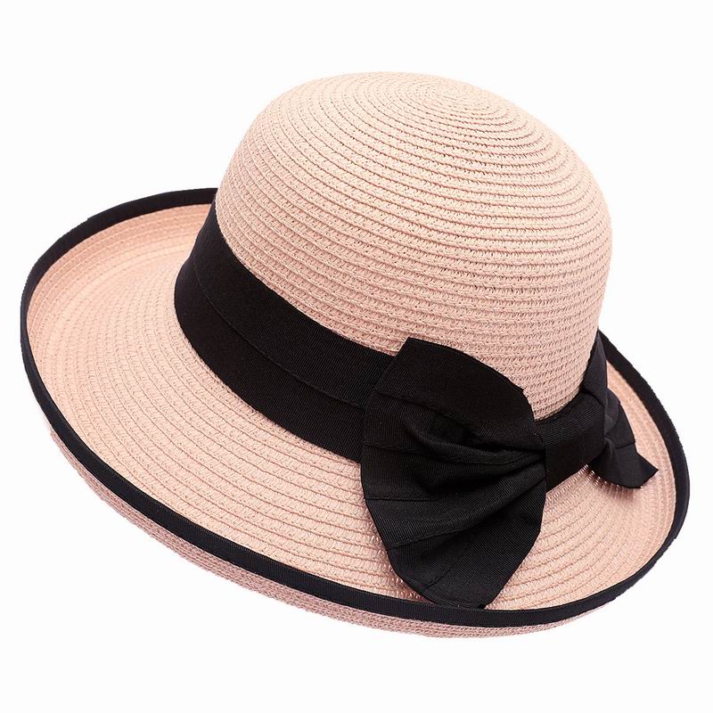 

Fashion Elegant Women's Bow Hats Female British Straw Hats, White