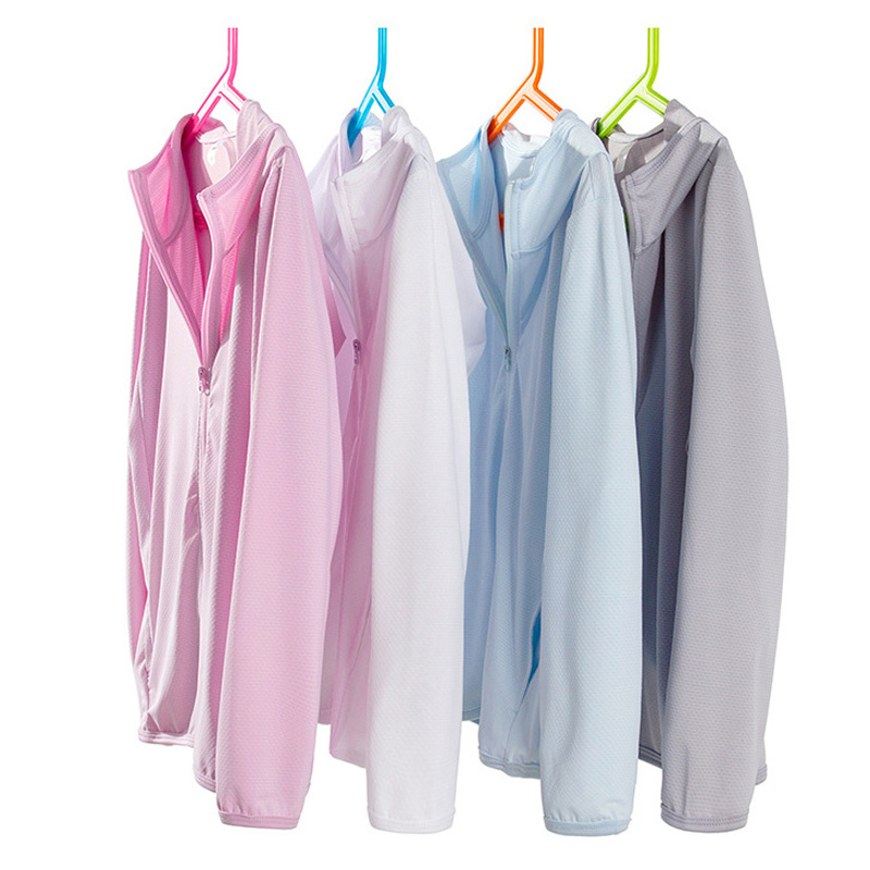 

Children's Ice Silk Sunscreen Jacket Clothing Upf50 Ultrathin Cycling Windbreaker High-Elastic Breathable Outdoor Jacket Shirt, White