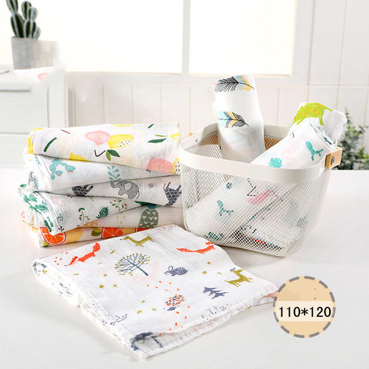 

120cm*110cm Swaddle Baby Blanket Bamboo Muslin Blanket Baby Blankets Newborn Blanket Swaddle Cotton