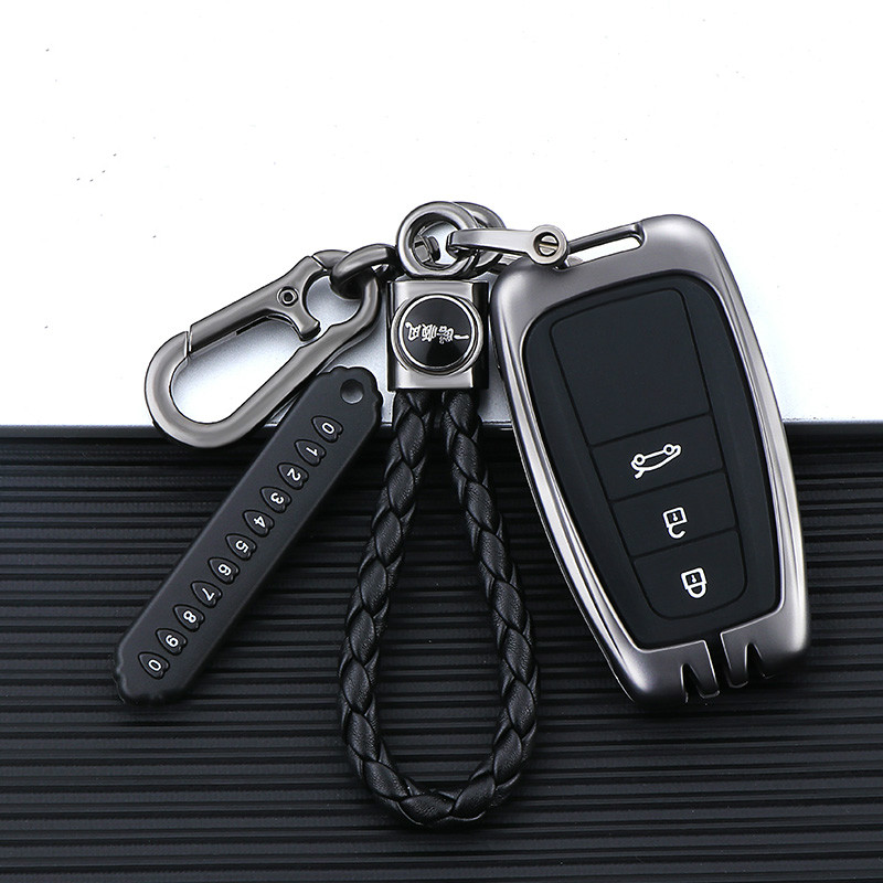 

Galvanized Alloy Car Key Case For Toyota CHR C-HR Camry Prado Prius 2017 2018 2019 Corolla RAV4 Keychain Protector Bag, Style
