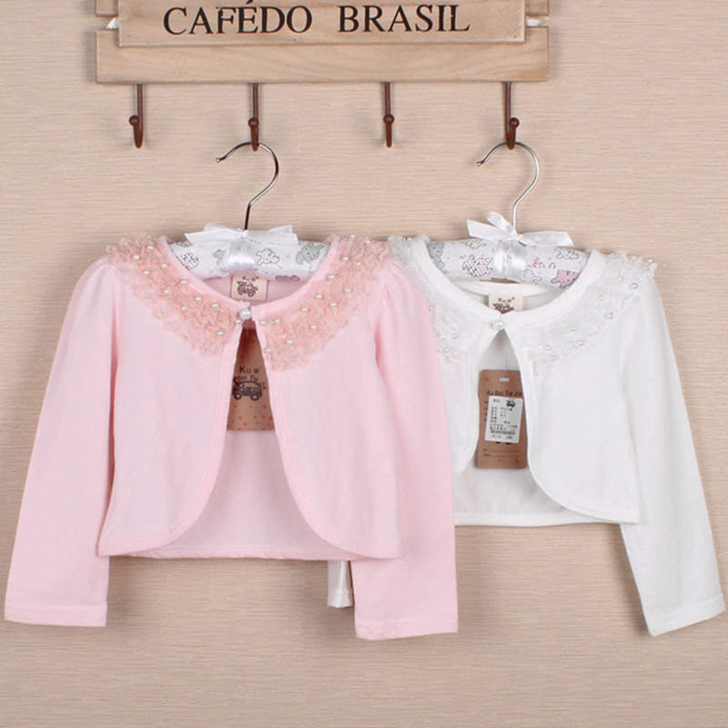 

1-10Years Toddler Baby Girl Long Sleeve Lace Cardigan Wedding Birthday Party Jacket Formal Soft Coat Kids Cape Clothing, White
