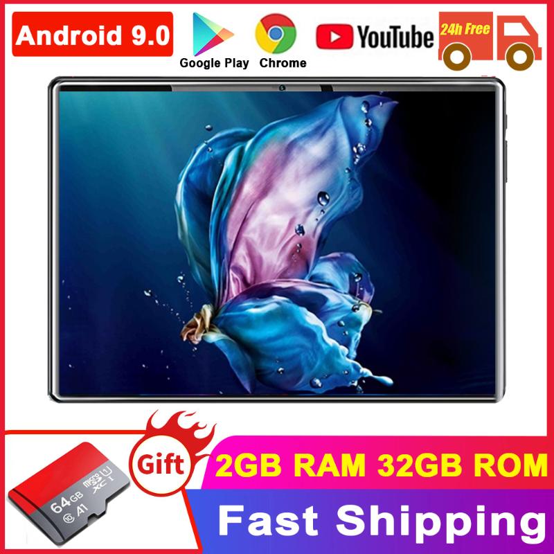 

Nice Design New Sales Google GMS Support 10 inch android 9.0 OS 2.5D TP tablet IPS Screen Phone Call WiFi GPS Tablets 10 10.1, White