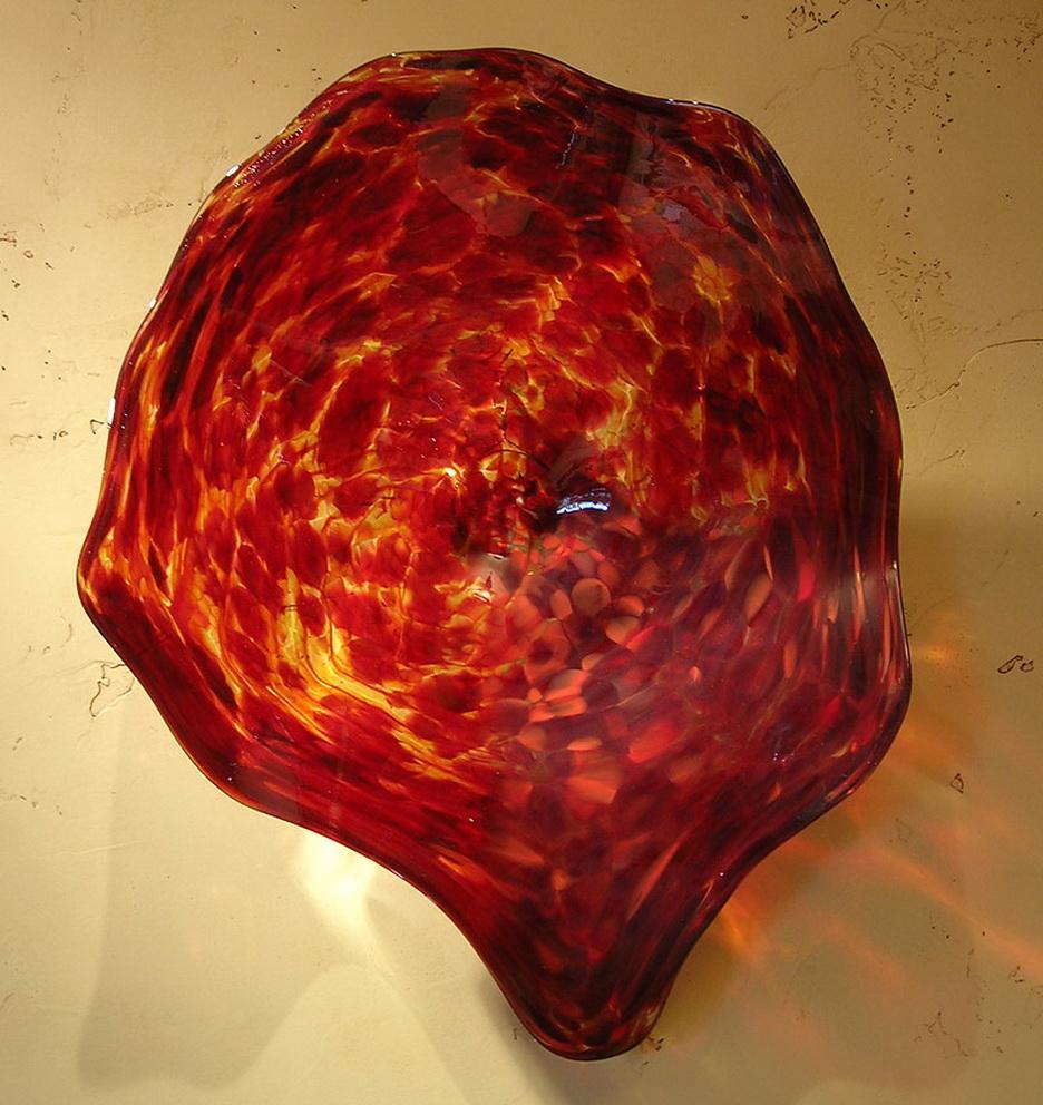 

Modern murano Glass wall lamps home Art Hand Blown decor Flower Plates