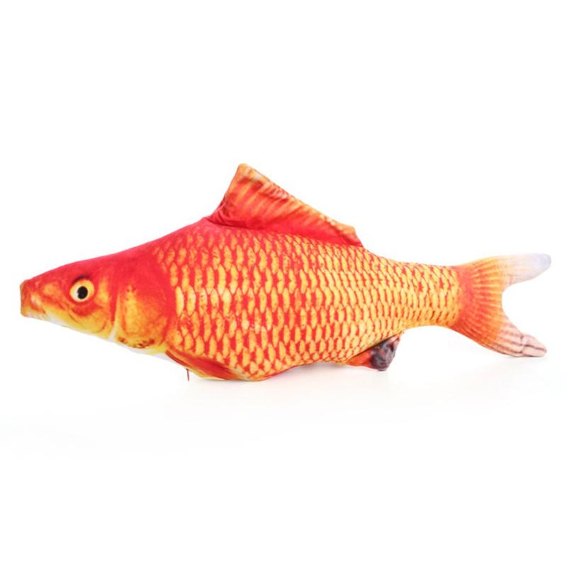 

Creative 3D Carp Fish Shape Cat Toy Cute Simulation Plush Fish Playing Toy For Pet Gift Catnip Stuffed Pillow Doll