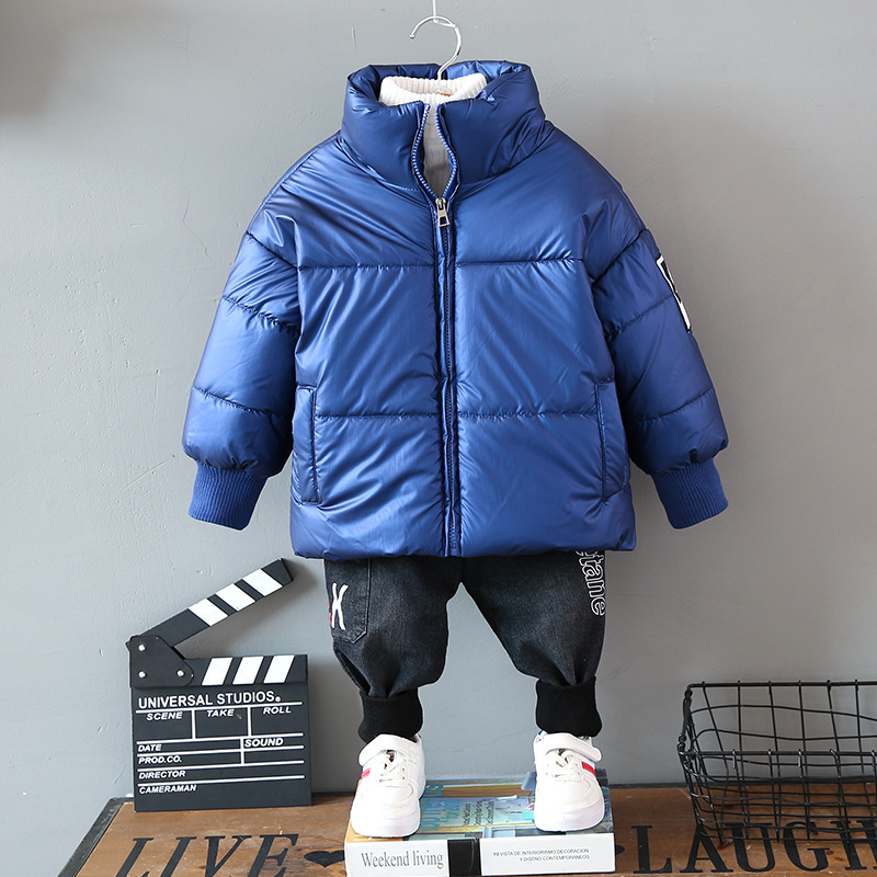 

NEW boy Winter Cotton-Padded Jacket Children's Fashion Coat Kids Outerwear Thick Baby's warm Bread jacket Children Clothing 2-12, As picture