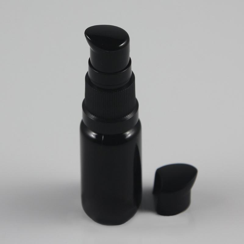 

Hot Sale High-Grade 10ml Black Violet Flat Shoulder Lotion Bottle Dark Glass Bottle