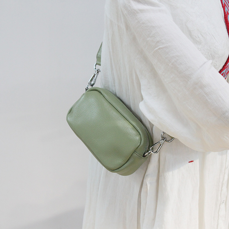 

Cowhide Genuine Leather Women Messenger Bags Crossbody Bag Female Fashion Shoulder Bags for women Clutch Small Handbags Flap Bag, Green