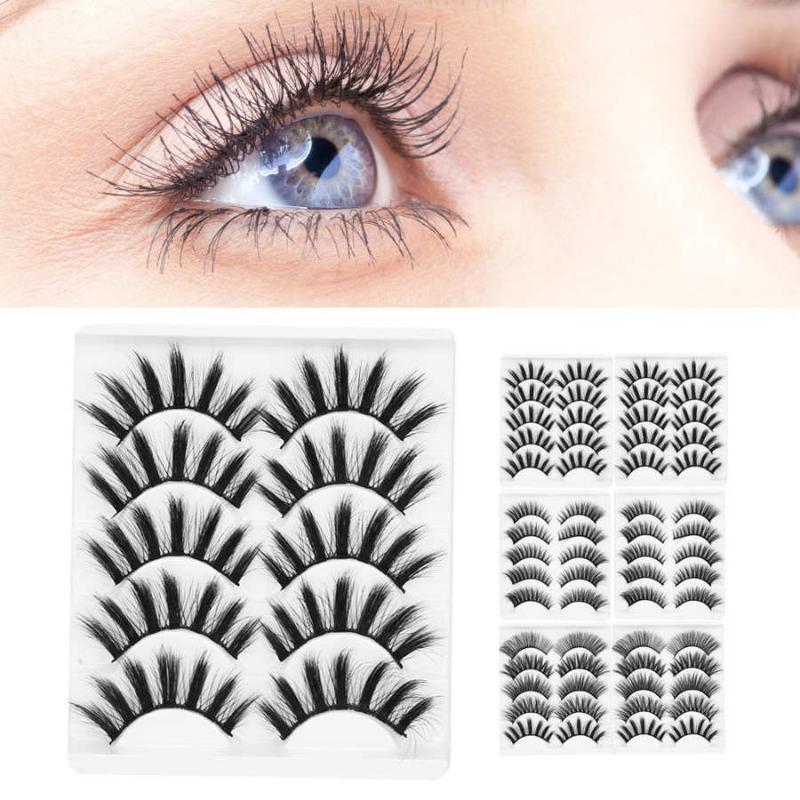 

10 Pairs 6D Faux False Eyelashes Soft Fake Eyelashes Long Thick Makeup Eye Lashes for Women New