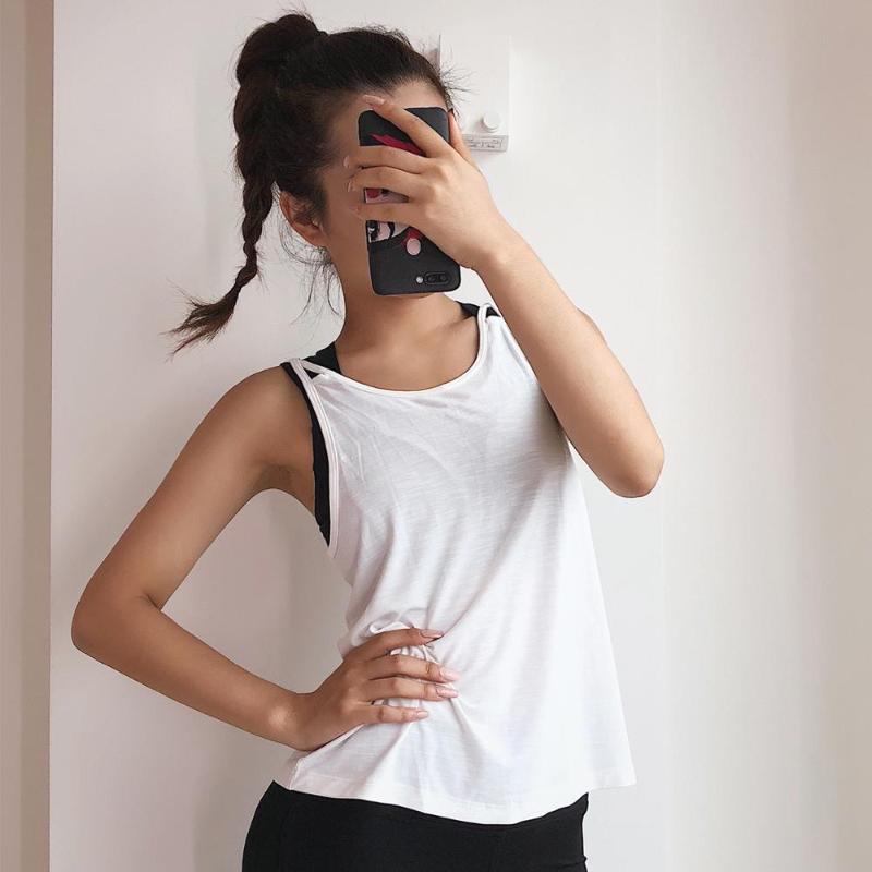 

Professional Summer Sport Quick Dry Athletic Female Yoga Vest Breathable High elasticity Fitness Yoga Shirt Tanks Tops for Lady, Pink