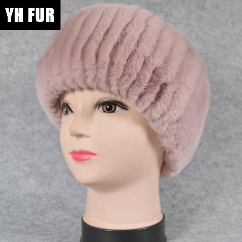 

New Women Real Rex Rabbir Fur Headbands Warm Handmade Good Elastic Real Rex Fur Scarf Natural Ring Scarves