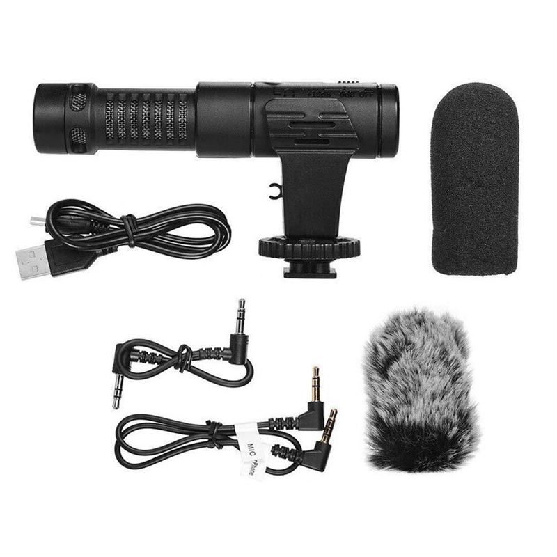 

Hot-MIC-07 Pro Metal Microphone Mobile Phone Live Mic Portable Design for Film and Television Interview Recording