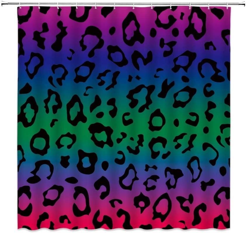 

Irregular Pattern Curtain Colorful Background Animal Skin Texture Shower Curtain Modern Decor Fabric Bathroom