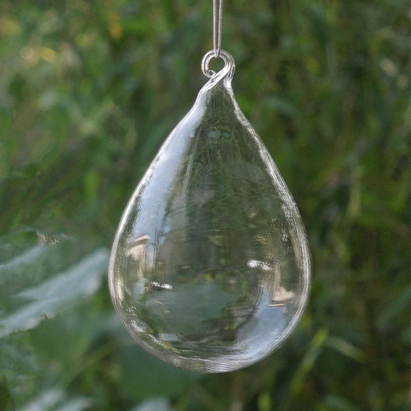 

Free Shipping 8pcs/pack Christmas Transparent Glass Pendant Onion Shaped Hanger Cone Shaped Pendant Water Drop Hanger