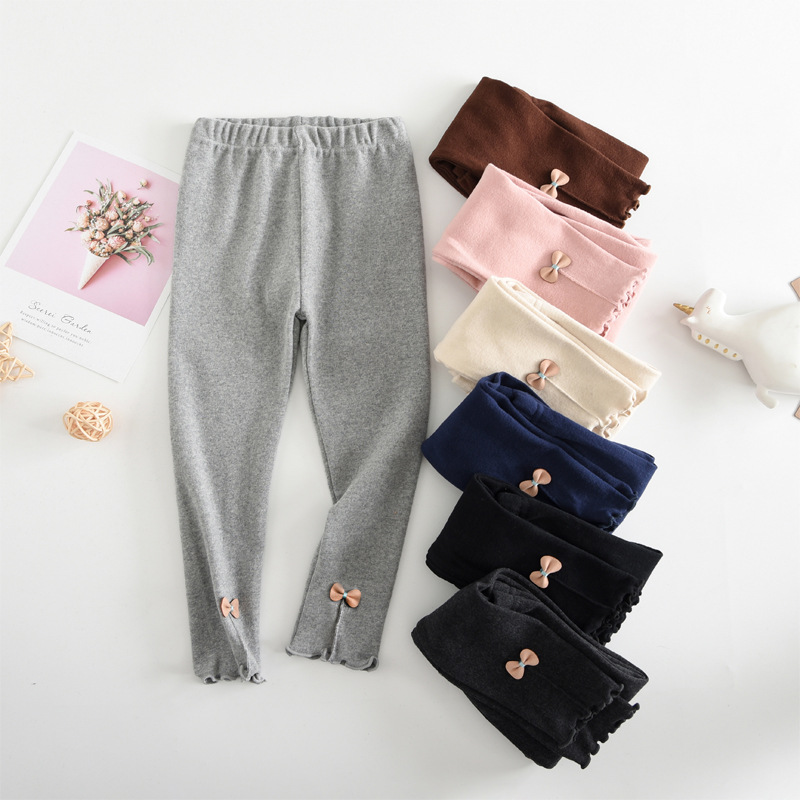 

Summer New Arrival Children's Clothes Korean Style Cotton Baby Girl Leggings long pants Cute Girls Short Pants home Wear, Dark blue