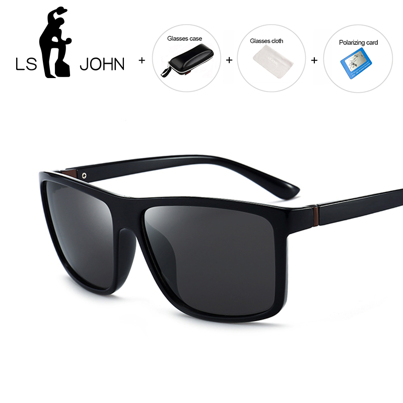 

Sunglasses LS JOHN Brand Design Men Polarized Women Classic Retro Driving Sun Glasses Female Male UV400 Goggles Eyewear