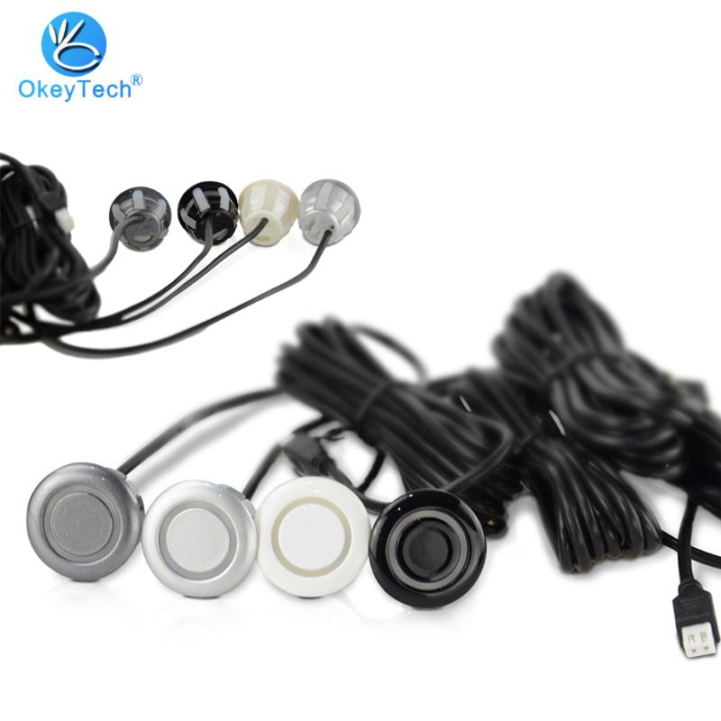 

OkeyTech Parking Radar Sensors 22mm Car Alarm System Security Location Reverse Backup Radar Detection Monitoring Probe Buzzer