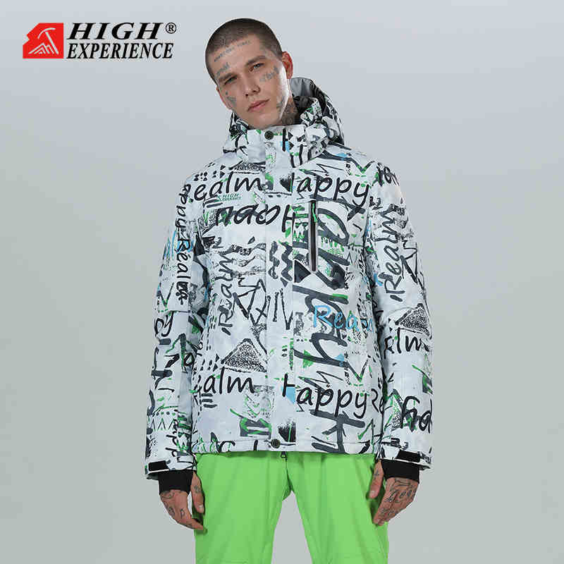 

2020 High Experience Ski Jacket Men Winter Jacket Men Snowboard Male Snow Jackets Skiing Snowboard Sport Coat Waterproof, White jacket